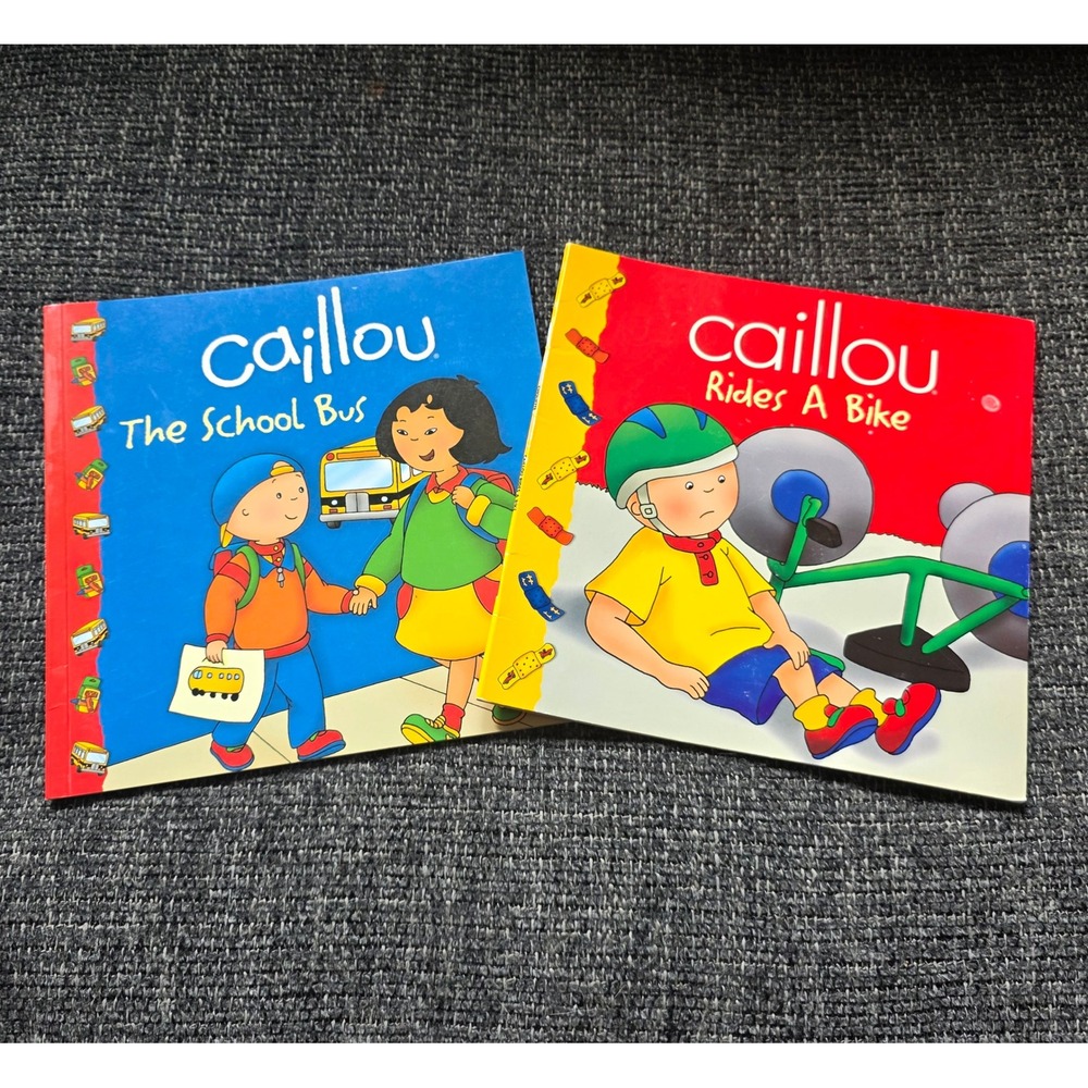Caillou The School Bus and Rides A Bike Softcover Storybook Set